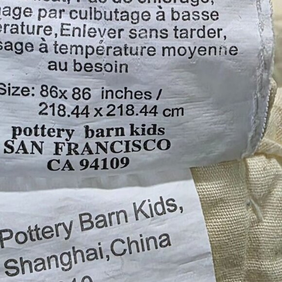 Pottery Barn Kids Floral Patchwork Quilt Throw Blanket Embroidered Daisy Size 86 - Picture 9 of 10